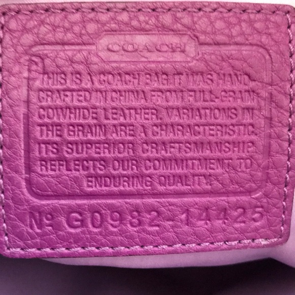 Coach Leather handbag Purple - Picture 3 of 4